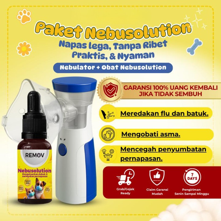 Alat Nebu Obat Flu Batuk Kucing Anjing Remov Nebulizer Uap Asma Sesak