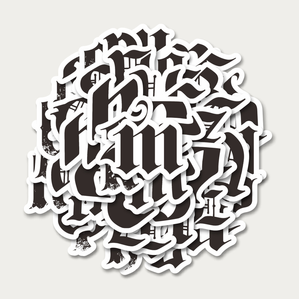 

Sticker Pack Stike Alphabet Gothic Stiker | Sticker TUMBLR | Stiker LAPTOP KOPER HELM