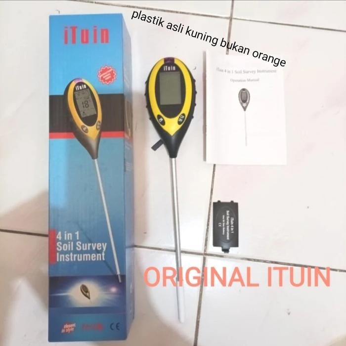 Hot Produk merk iTuin digital Ph Meter tanah soil test 4 in 1 moisture Terbaik dan Terlaris