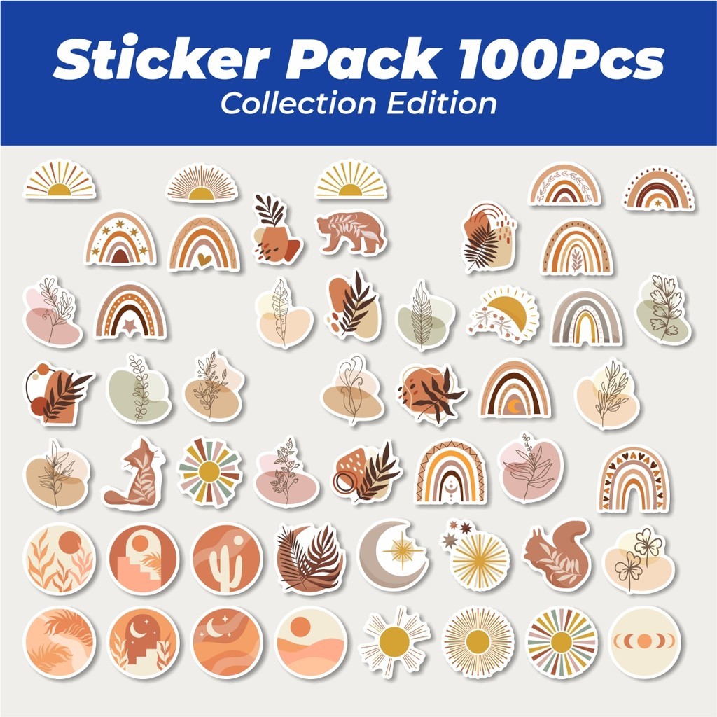 

Hot Sticker Kartun Boho Lucu Anti Air Stikers Berperekat Waterproof Sticker Decal Buat Motor Helm Buku Journal Koper Casing HP Laptop Botol Minum