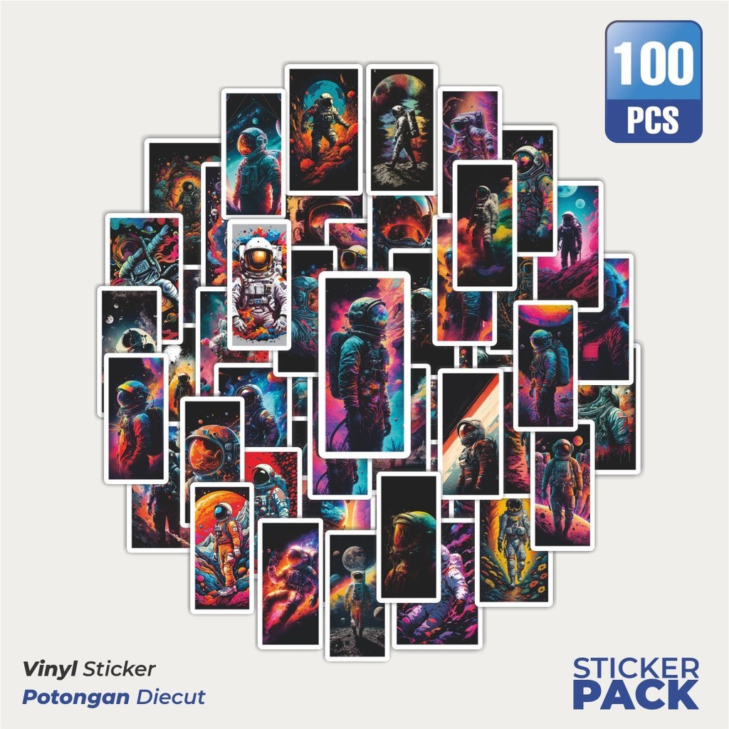 

Stiker Vinyl Stiker Astronot V2 Waterproof Aesthetic- Untuk Laptop, Motor, dan Helm - Paper Stationery Pack