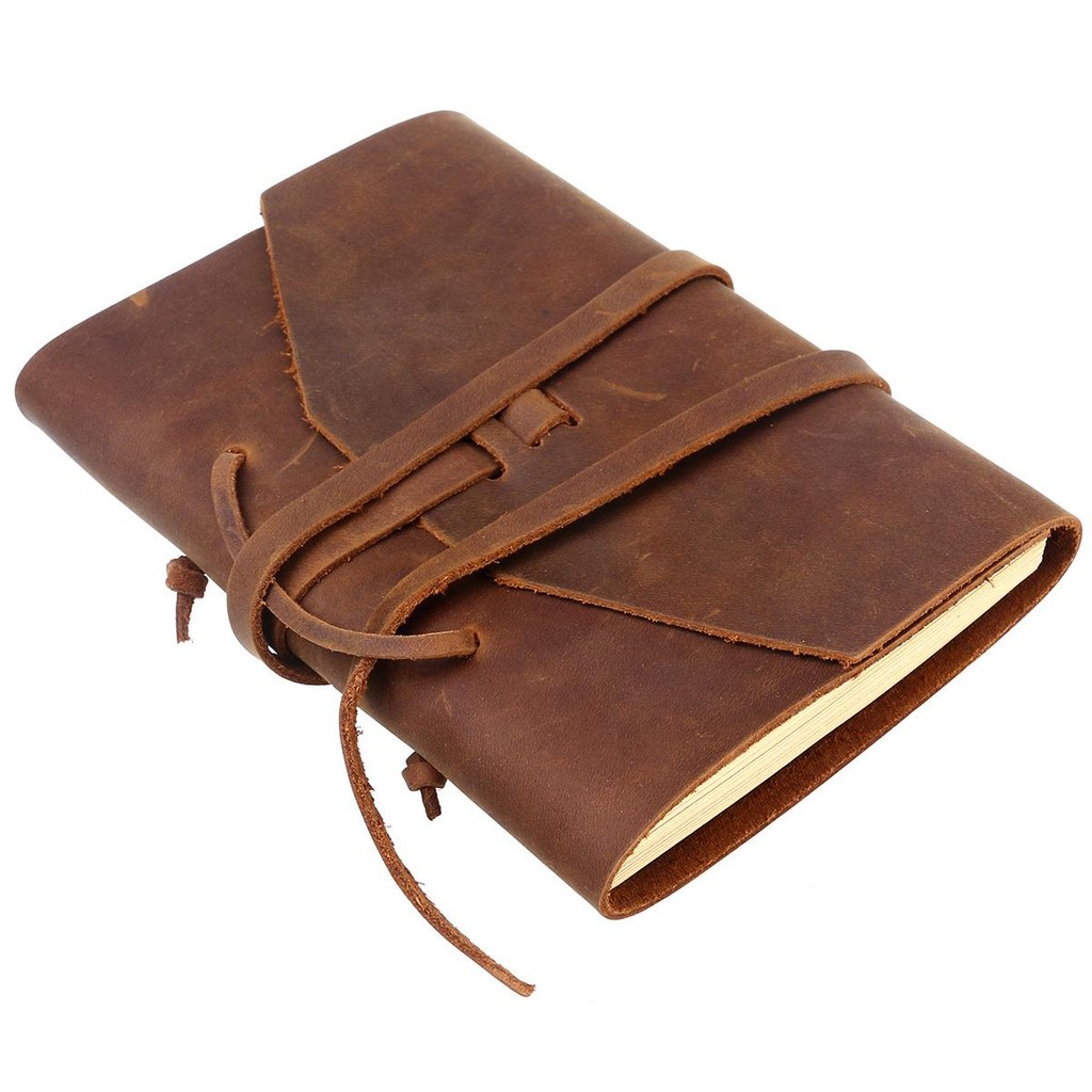 

Thick Paper Vintage Diary Journal Notebook Handmade Binding Rope Book Writing Classic Gift Idea Cowhide Cover Durability