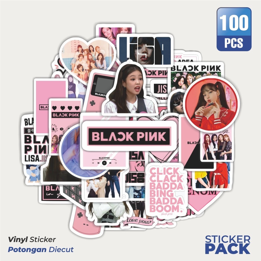 

Stiker Vinyl Stiker Blackpink Waterproof Aesthetic- Untuk Laptop, Motor, dan Helm - Paper Stationery Pack