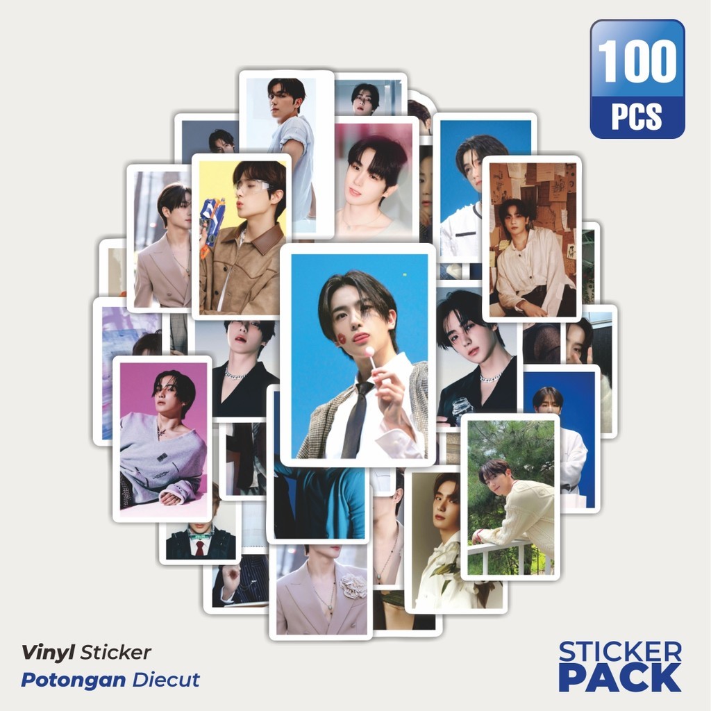 

MURAH 100 PCS Stiker The Boyz Hyunjae Poster Waterproof Aesthetic- Untuk Laptop, Motor, dan Helm - Paper Stationery Pack