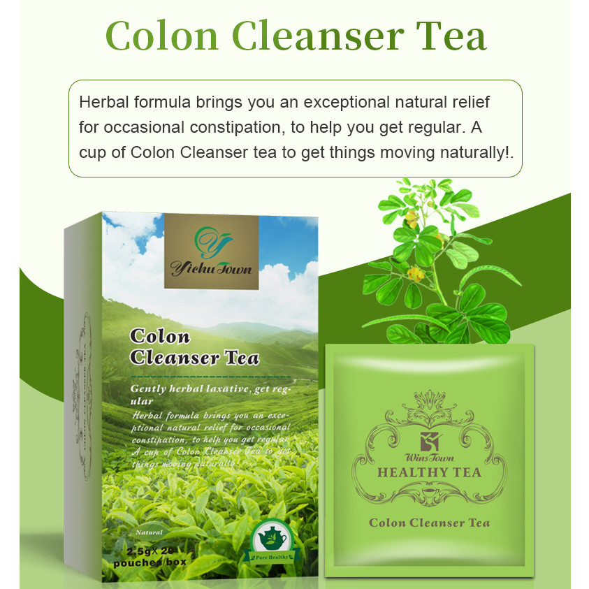 

Wins Town Teh Colon Cleanser 20 Kantong Herbal Detox Pencernaan Alami