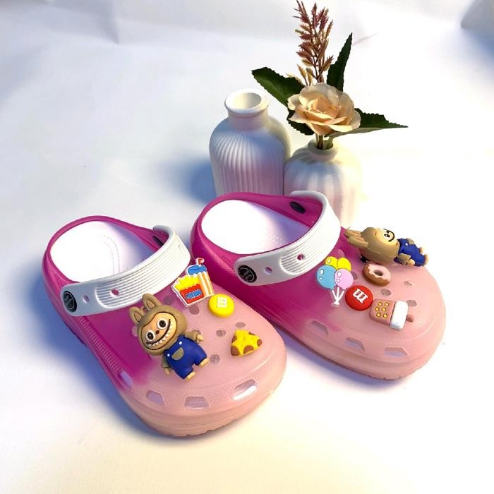 Terlaris  -[GAMALIEL] Sendal Sepatu Balance Baim Anak Wanita Karet Eva Rubber Import Jibbits Labubu 