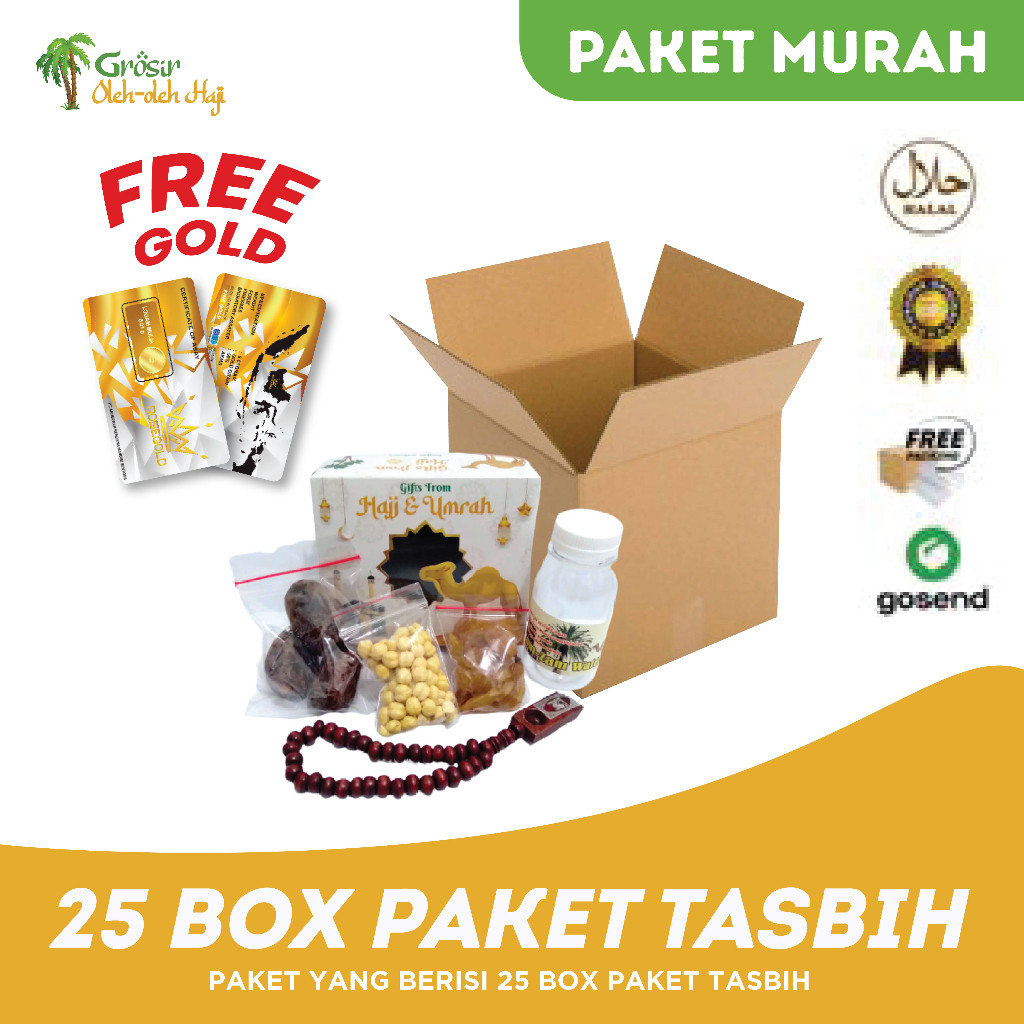 

Paket Oleh-oleh Haji dan Umroh harga Hemat 25 pcs + Tasbih