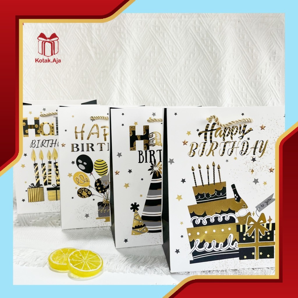 

Paper Bag Ulang Tahun / Paper Bag Motif / Paper Bag HBD / Paper Bag Kado I AM01A3-AM04A3