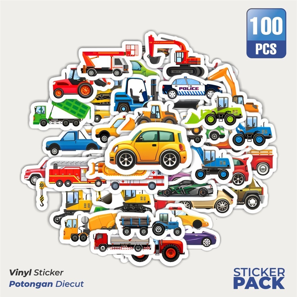 

Stiker Vinyl Stiker Vehicle Series [Seri Kendaraan] Waterproof Aesthetic- Untuk Laptop, Motor, dan Helm - Paper Stationery Pack