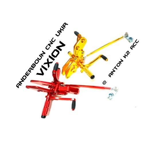 FOOTSTEP UNDERBONE VIXION-STEP UNDERBONE VIXION FULL CNC - Gold