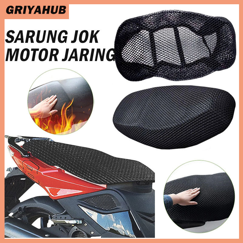 Sarung Jok Sepeda Motor Jaring 3D/Antiselip Aksesori Bantalan Sarung Jok/Alas Jok Motor Universal