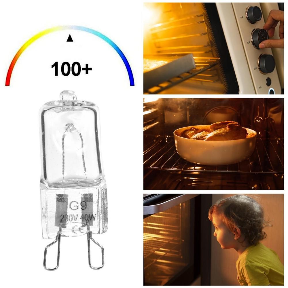 2pcs Oven Light Bulb G9 High Temperature Bulb Steamer Light G9 Oven Lighting Bulb 110v-220v 40w 500 