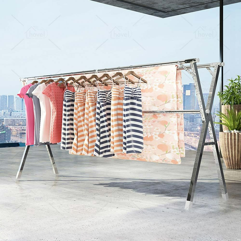 Rak Jemuran Baju Outin Stainless Steel Jemuran Baju Lipat Stainless Anti Karat