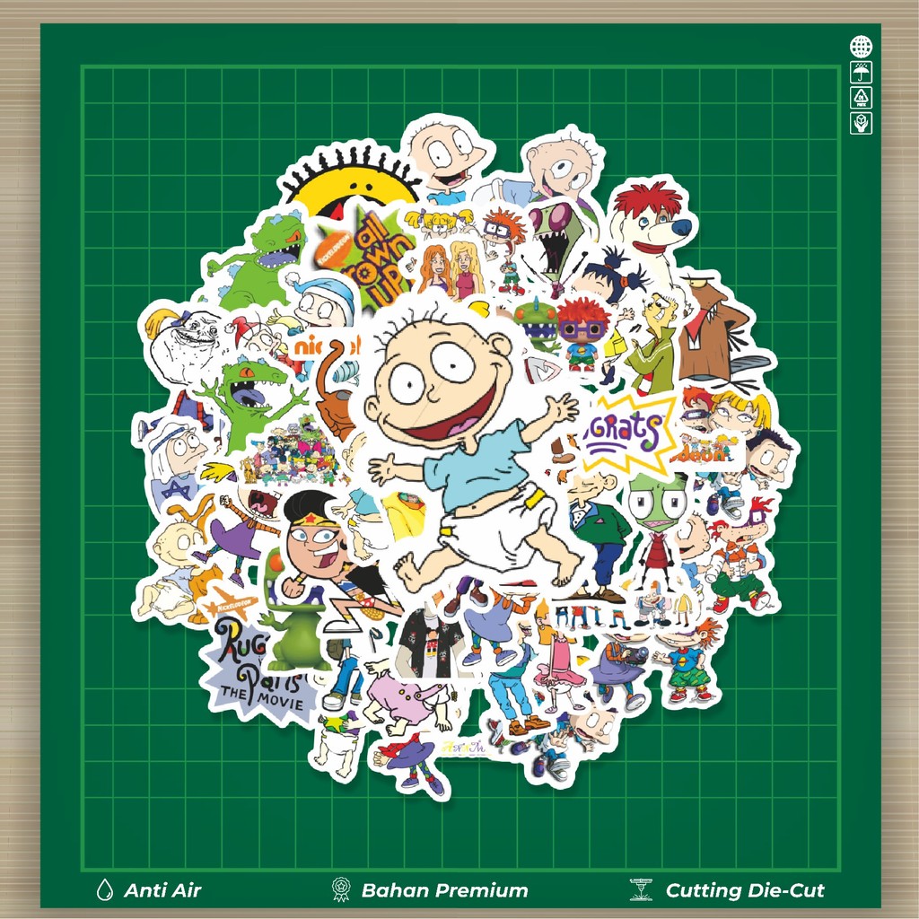 

HOT 50 PCS STIKER Sticker Kartun Rugrats Sticker Stiker Fashion Cars Decal Dingin Kartu Album Custom Vinyl Anti Air- Sticker Aesthetic Buku Journal Koper Casing HP Tablet Laptop Helm Motor Botol Minum