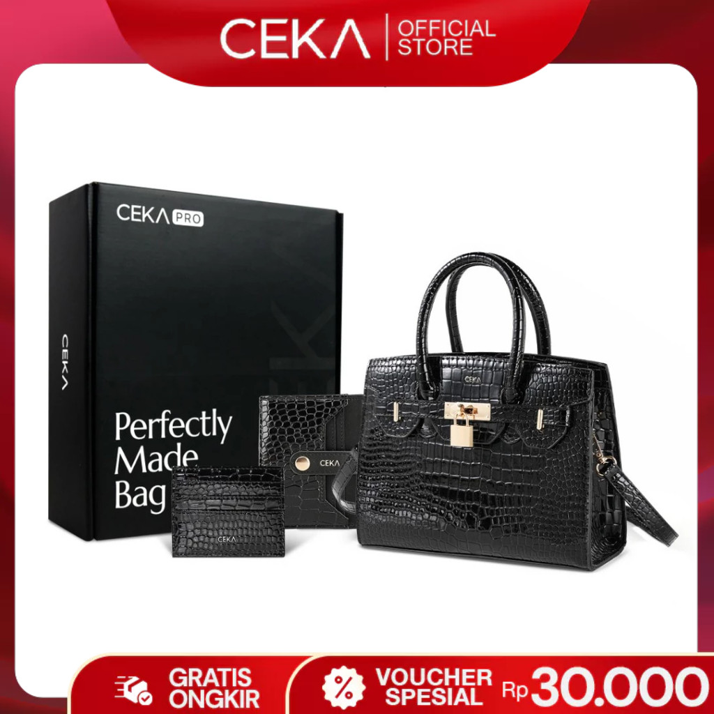 New [FREE BOX] CEKA PRO Tas Wanita Niki Gift Set Tas Selempang Wanita Slingbag Wanita Gift Set 3 In 