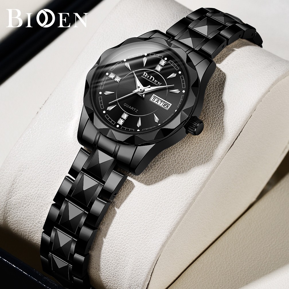 BIDEN Jam Tangan Wanita Anti Air S001 Original Wanita Kasual Elegan Tali Stainless Steel Jam Tangan 