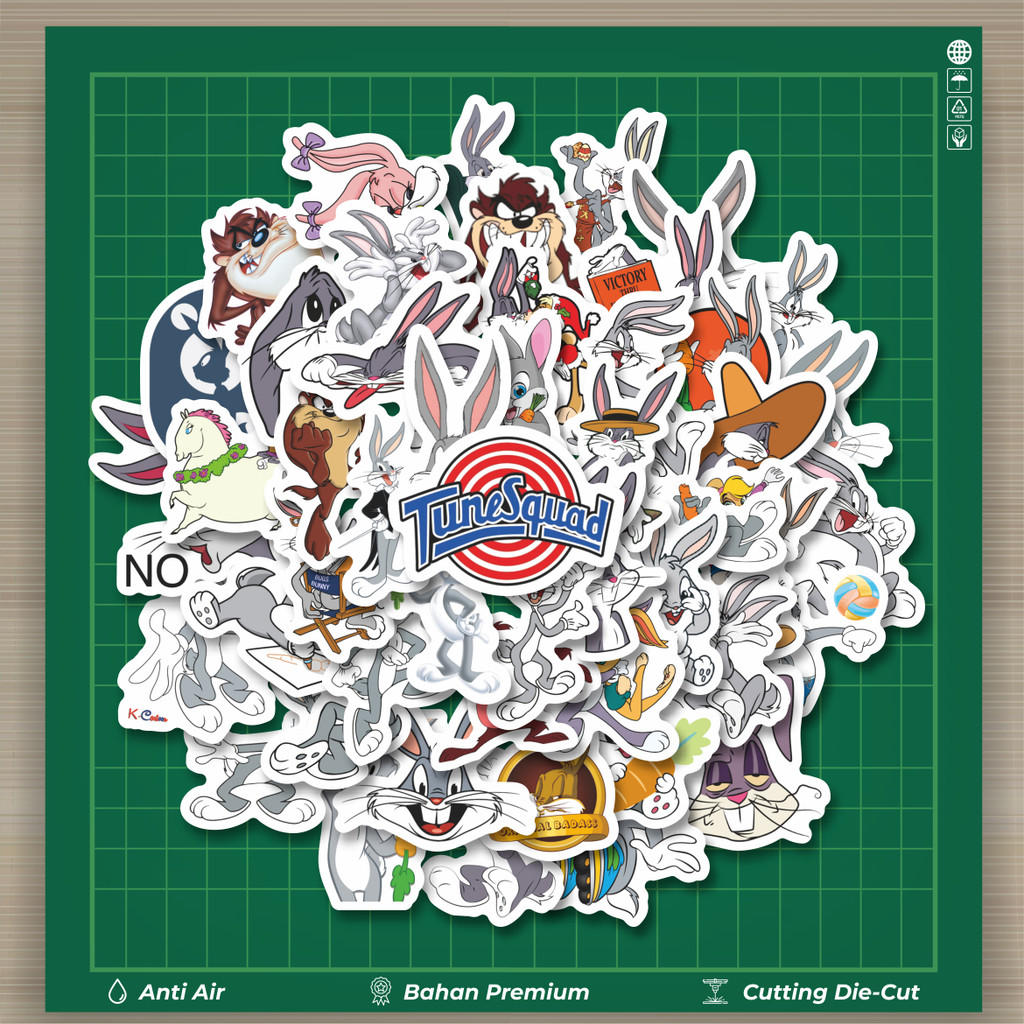

HOT 50 PCS STIKER Stiker Kartun Bugs Bunny Dekorasi Lucu Kreatif untuk Notebook, Skateboard, HP
