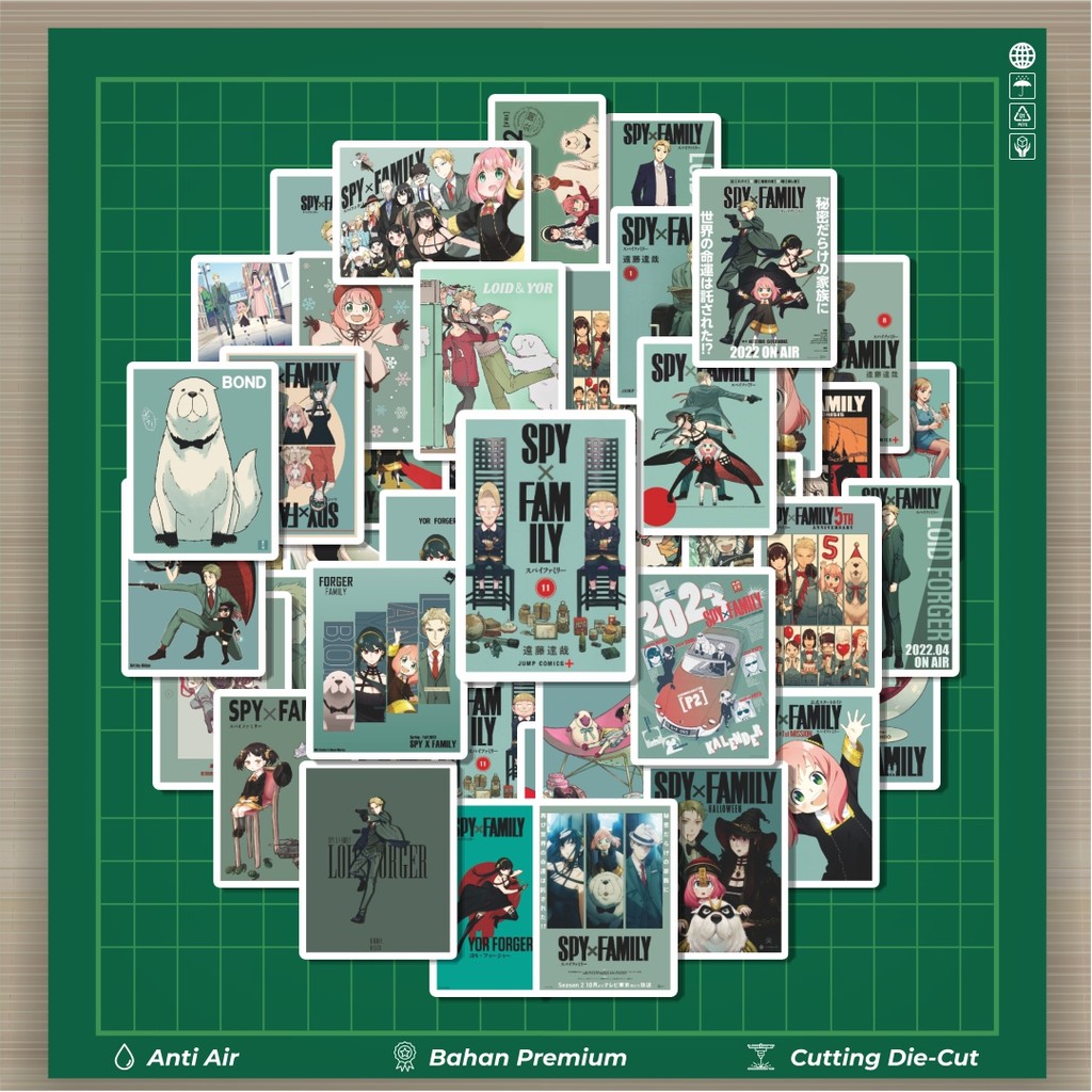 

HOT 50 PCS STIKER Stiker Anime Poster Spy X Family Stiker Fashion Cars Decal Dingin Kartu Album Custom Vinyl Anti Air- Sticker Aesthetic Buku Journal Koper Casing HP Tablet Laptop Helm Motor Botol Minum