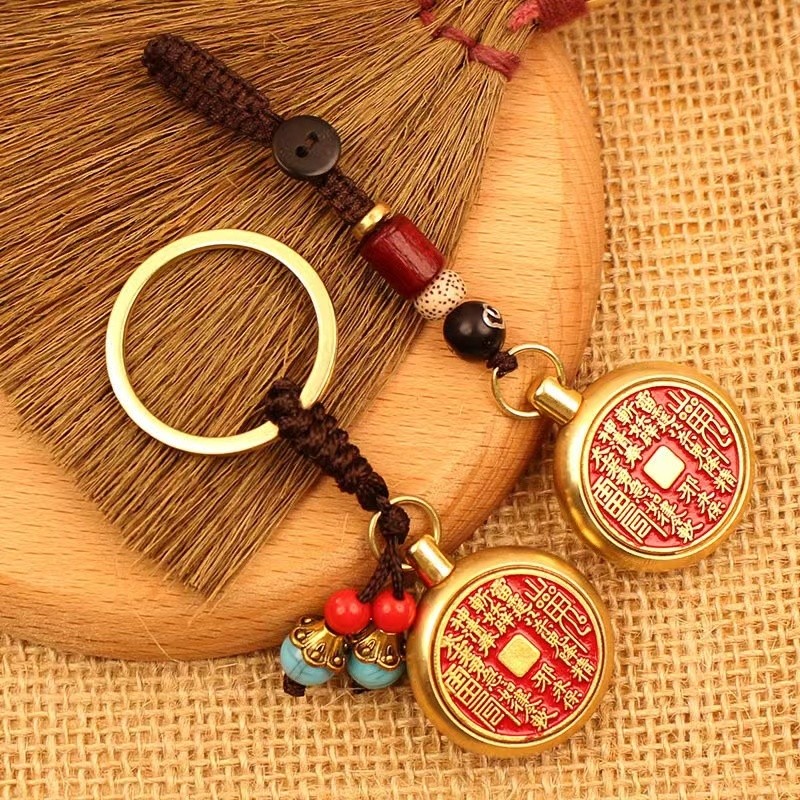Gantungan Kunci Koin Kuno Coin Cina Feng Shui Koin Fengshui Koin Hoki Keychain Keberuntungan