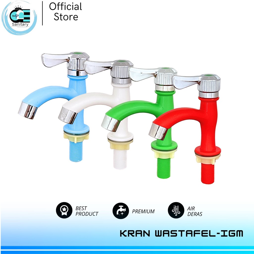 ots Kran Wastafel Pvc / Kran Wastafel Plastik Warna / Kran Wastafel Pvc IGM Warna