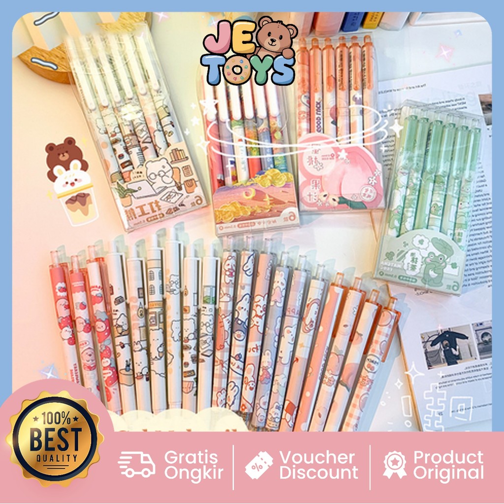 

Je Toys S5809 Ballpoint Mekanik Pulpen Set Isi 6 PCS Set Pulpen Gel 6 Pcs Pulpen Gel Lucu