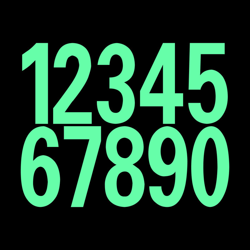 

0-9 Waterproof Numbers Glow Stickers Wall Switch Furniture Numbering Decoration Scrapbooking Mailbox Decal Address Number Decals