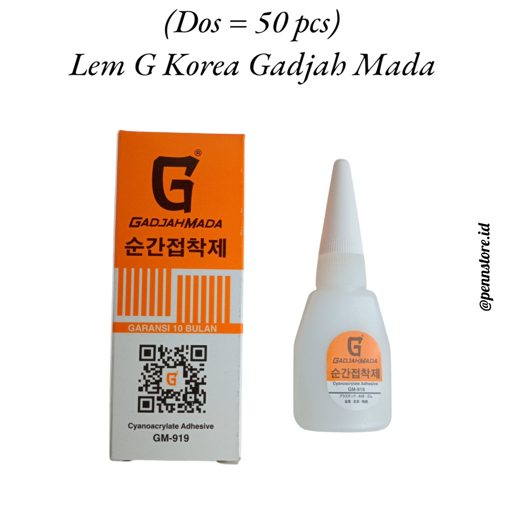 

JAMIN MURAH !!!(DOS = 50 Pcs)Lem G Korea Original - Serbaguna(BISA LANGSUNG ORDER)