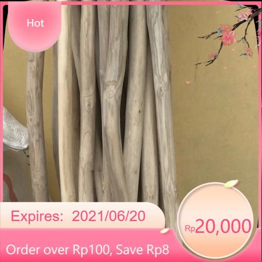 ranting kayu jati 150 cm - tangkringan burung - ranting jati LR3