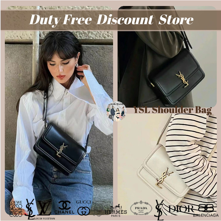 YSL Saint Laurent / SOLFERINO BOX MM Bag / Tas Bahu / Tas Bahu Miring Kulit Lembu 634306 Garansi Dua