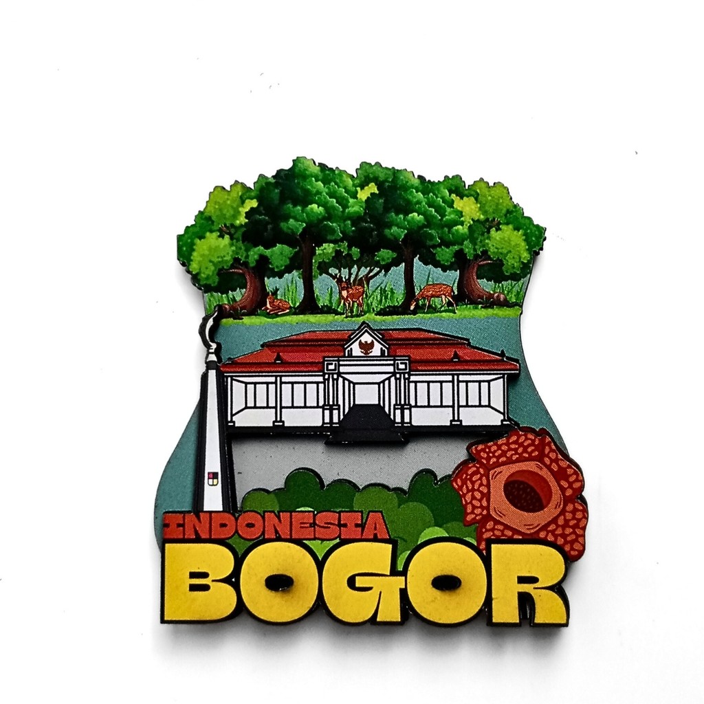 Souvenir magnet kulkas Puncak Bogor oleh oleh Jawa Barat Negara Indonesia