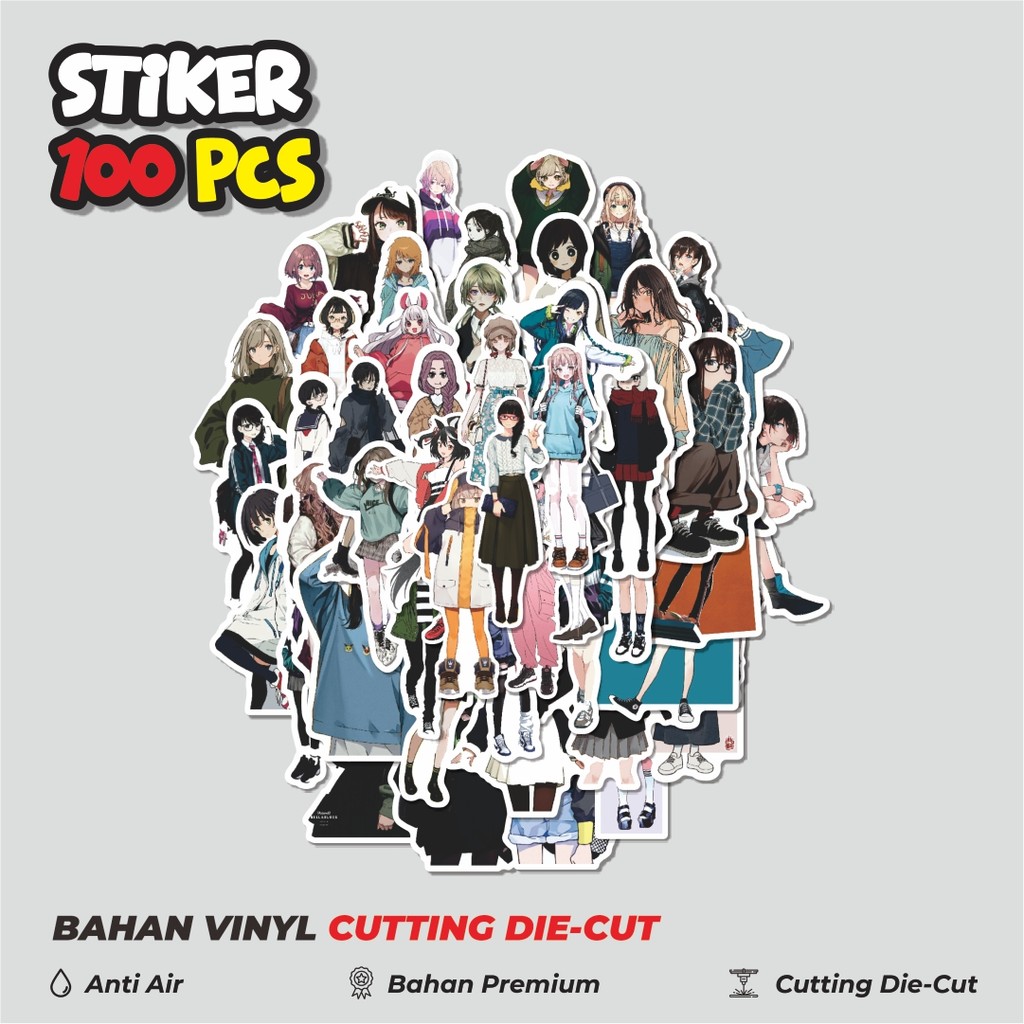 

Terbaru! 50 pcs Stiker Modern Girls Series B [Gadis Modern] Dekorasi Lucu Kreatif untuk Notebook, Skateboard, HP