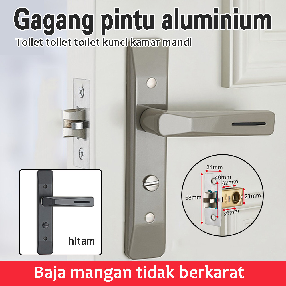 Handle Set Kunci Pintu/Gagang Handle Set Kunci Pintu Rumah Kamar Tidur Toilet Minimalis
