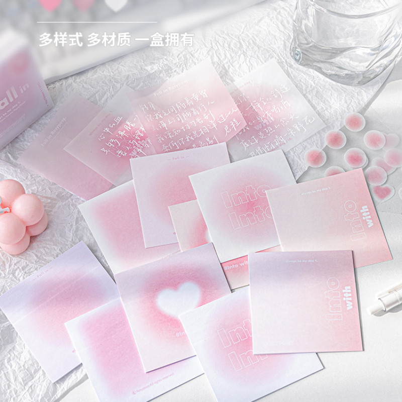 

112pcs Creative Gradient Color Memo Pads Sticky Notes Cute Kawaii Notepad Korean Stationery Office School Supplies