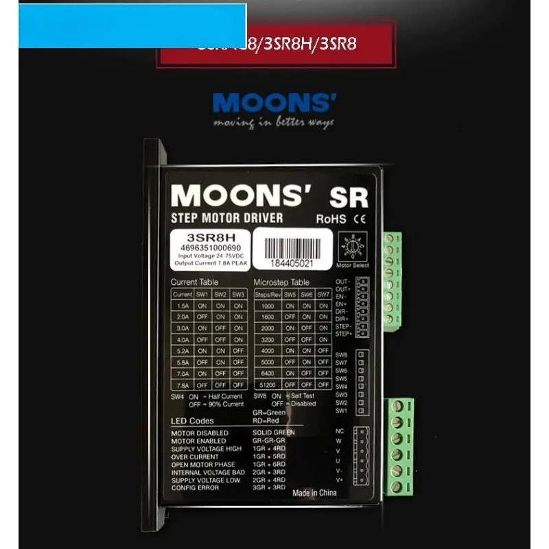 MOONS three-phase stepper motor driver 3SR8H
