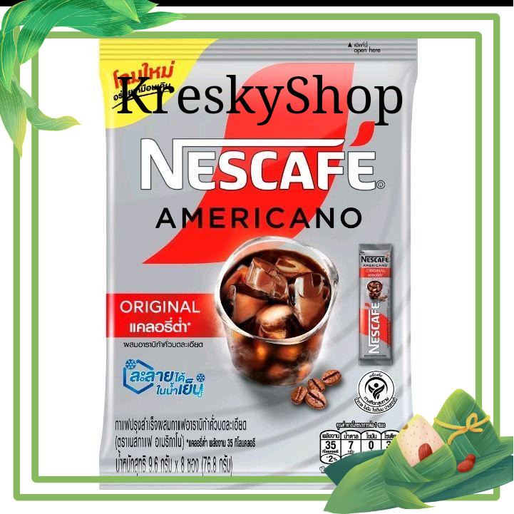 

Nescafe Americano Original. Mini Pack. 1 pak isi 8 sachet. Ada Gulanya. Halal