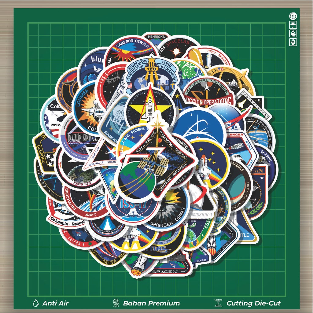 

HOT 50 PCS STIKER Stiker Space Mission Series [Misi Luar Angkasa] Stiker Fashion Cars Decal Dingin Kartu Album Custom Vinyl Anti Air- Sticker Aesthetic Buku Journal Koper Casing HP Tablet Laptop Helm Motor Botol Minum
