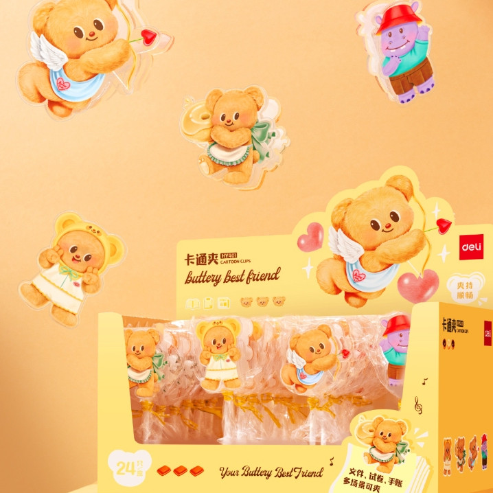 

Deli x Butterbear Jepitan Kertas / Binder Clip Akrilik Motif Lucu HY401