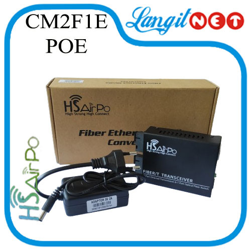 HSAIRPO CM2F1E POE MEDIA CONVERTER 2 FIBER 1 ETHERNET 10/100 SC