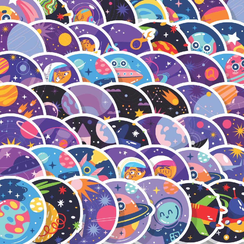 

Stiker Cutting Pack Stiker Universe Sticker Pack Isi 100Pcs Series Aesthetic Lucu Keren Untuk Koper Bahan Vynil