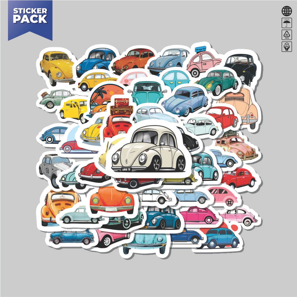 

[100PCS]Stiker Pack Stiker Volkswagen Aesthetic Vinyl Anti Air Dekorasi Sticker Laptop Buku Journal Koper Helm Casing HP Gitar Helm Skateboard