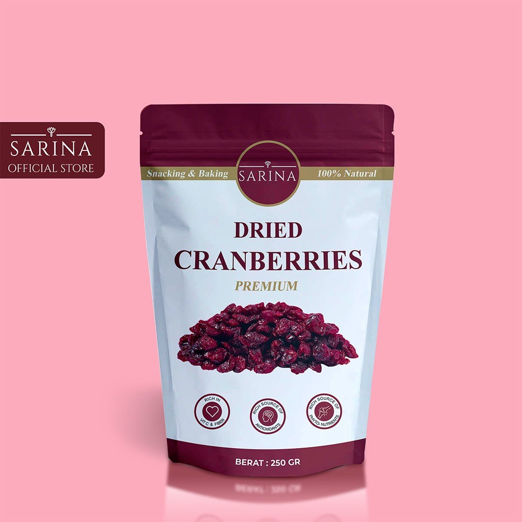 

Dried Cranberry Natural 100% Cranberry Kering Premium