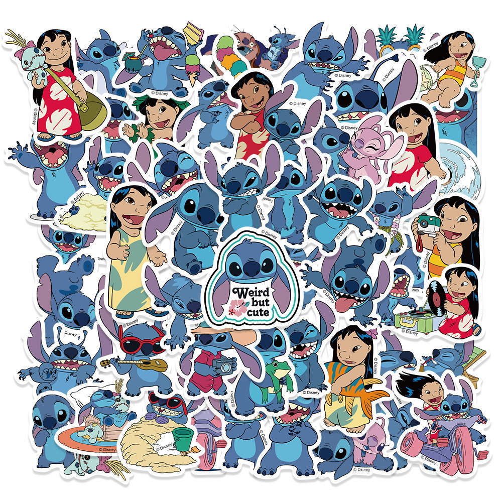 

10/30/50pcs Cute Disney Cartoon Lilo Stitch Stickers DIY Diary Laptop Phone Luggage Skateboard Graffiti Kids Stationary Sticker