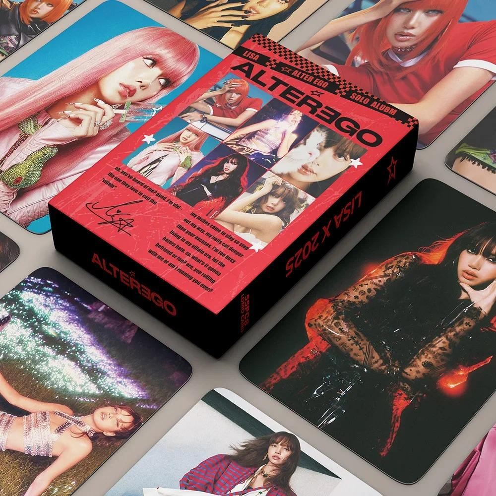 

55pcs LISA New Album ALTER EGO Exquisite Support LOMO Card Lisa Homemade Postcard Fan Gift