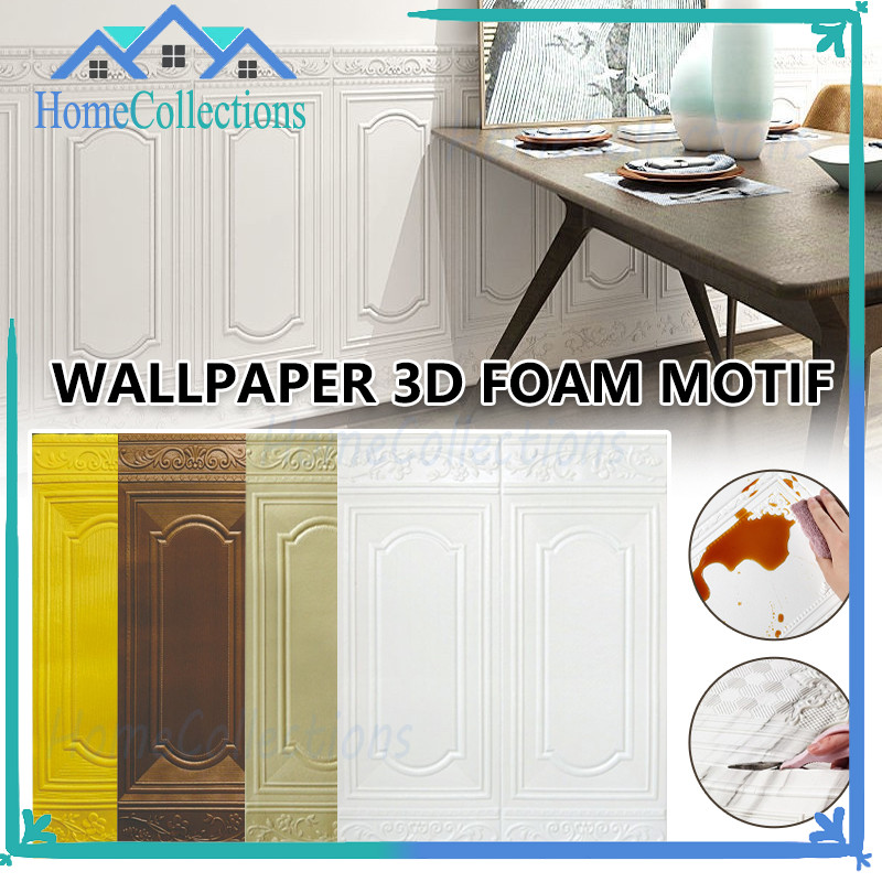 Wallpaper 3d Foam Tembok Dinding Motif Pintu 70X90 CM Jendela Dtiker Foam Dinding Dekorasi Ruangan