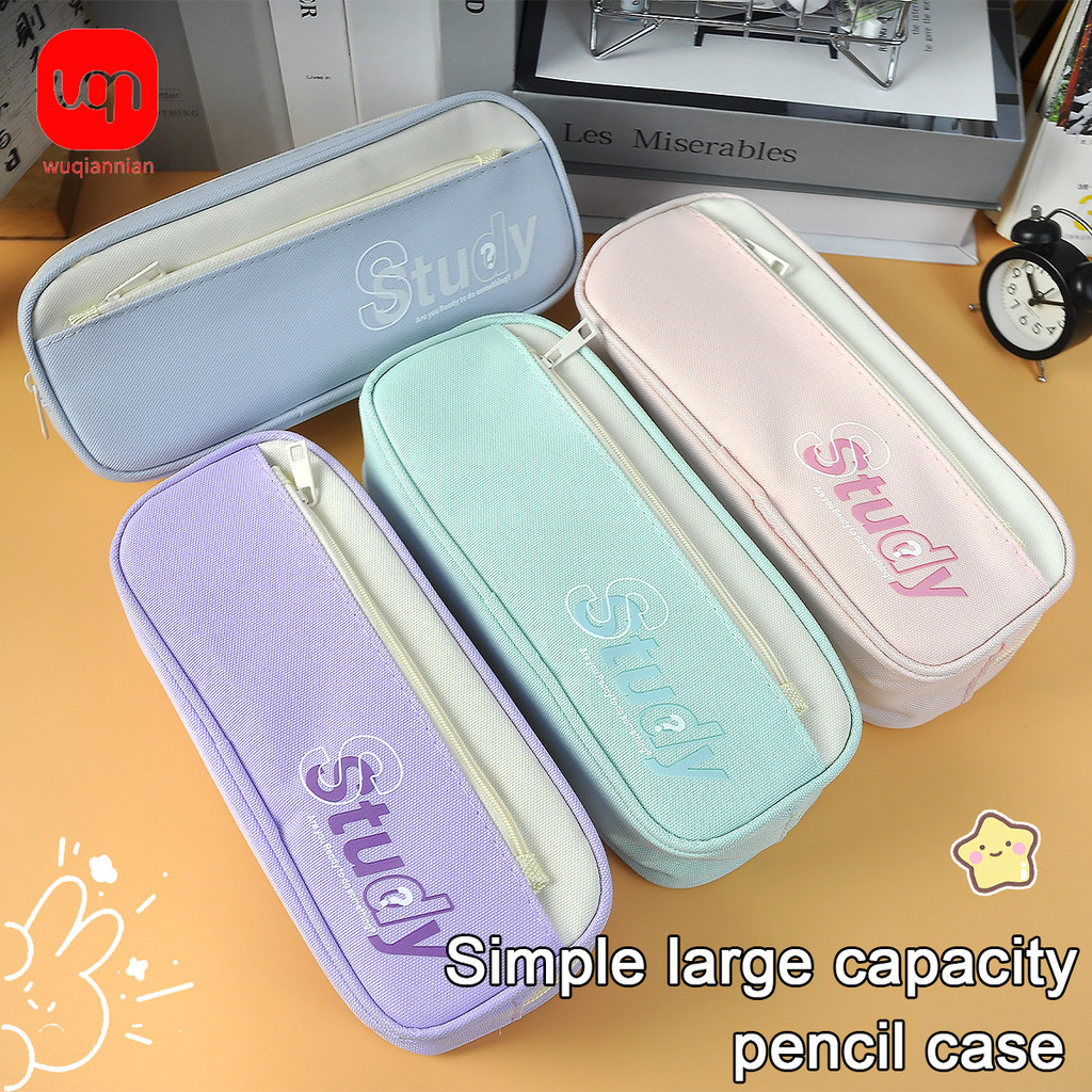 

WQN-1PC Large Capacity Pencil Case Simple Pencil Case Student Pencil Case College Supplies & School Office Stationery