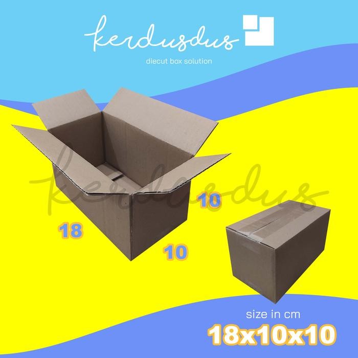 

18x10x10 cm kardus box karton kotak packing packaging POLOS SHEET