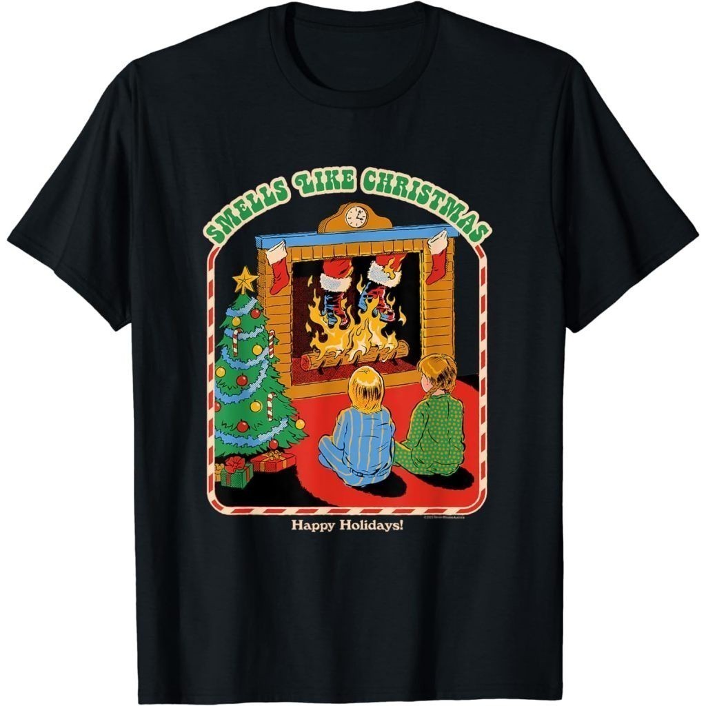 Baju Kaos Dewasa Steven Rhodes Smells Like Christmas