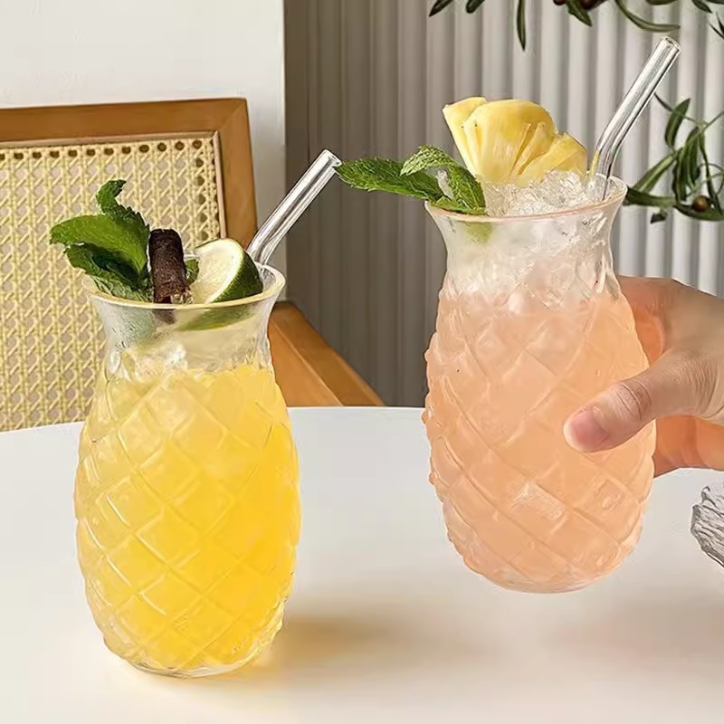 Gelas Kaca Gelas Mug / Gelas Jar Gelas Kaca Estetik Cafe 480ML / Tumbler Kaca Tutup Kayu Estetik Den