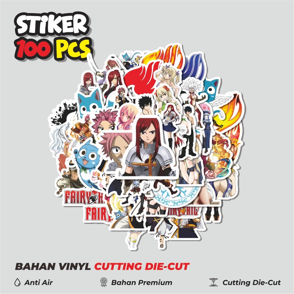

Terbaru! 50 pcs Stiker Anime Series Fairy Tail Character Mix Dekorasi Lucu Kreatif untuk Notebook, Skateboard, HP