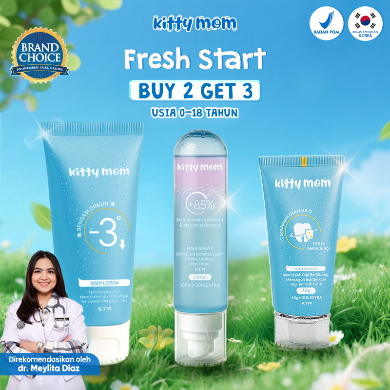 TINATAH Kitty Mom Perawatan Bayi & Anak - Body Lotion, Vitamin Rambut Anak,  Pasta Gigi- Baby Skinca